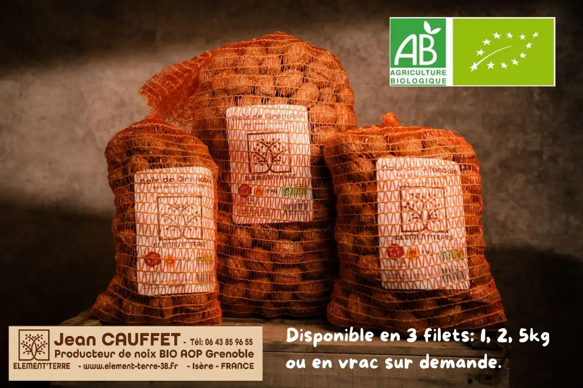 Noix sèches BIO AOP Noix de Grenoble, Filet de 1 kg